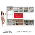 Cocina Integral Glamy 3.10 Metros Blanco/Marrón 02