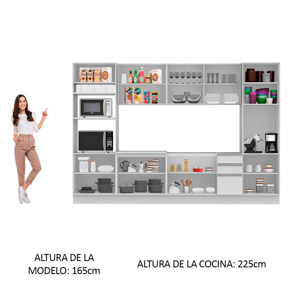 Cocina Integral Olimpia 3.30 Metros Blanco