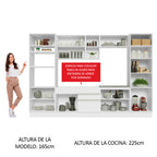 Cocina Integral Glamy 3.30 Metros Blanco