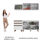 Cocina Integral Reims 1.80 m con Encimera Blanco 01