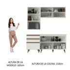 Cocina Integral Reims 1.80 m con Encimera Blanco 02