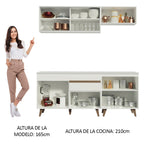 Cocina Integral Reims 1.90 m con Encimera Blanco 01