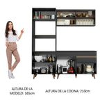 Cocina Integral Reims 1.90 m con Encimera Negro 02