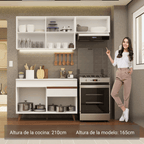 Cocina Integral Reims 1.90 m con Encimera Blanco 04