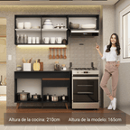 Cocina Integral Reims 1.90 m con Encimera Negro 04