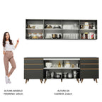 Cocina Integral Reims 2.40 m con Encimera Negro 02