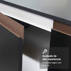 Kit 3 Muebles de Cocina Bajos Reims 2.40 m con Encimera Negro