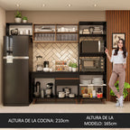 Cocina Integral Reims 2.60 m con Encimera Negro/Marrón 01