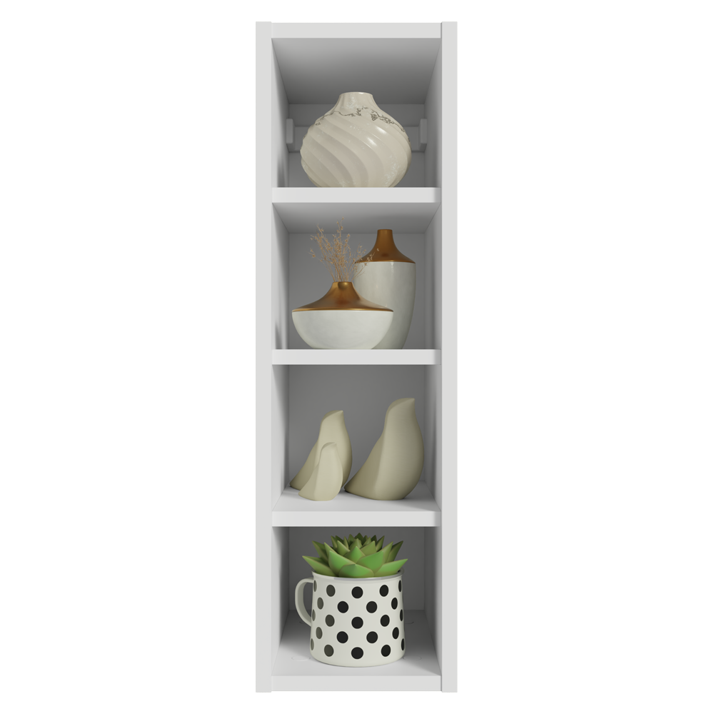 Mueble para Dormitorio Madesa Neo con 4 nichos abiertos 20 cm Blanco