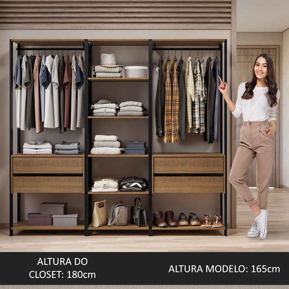 Closet Modulado Abierto Valencia 199 cm 02