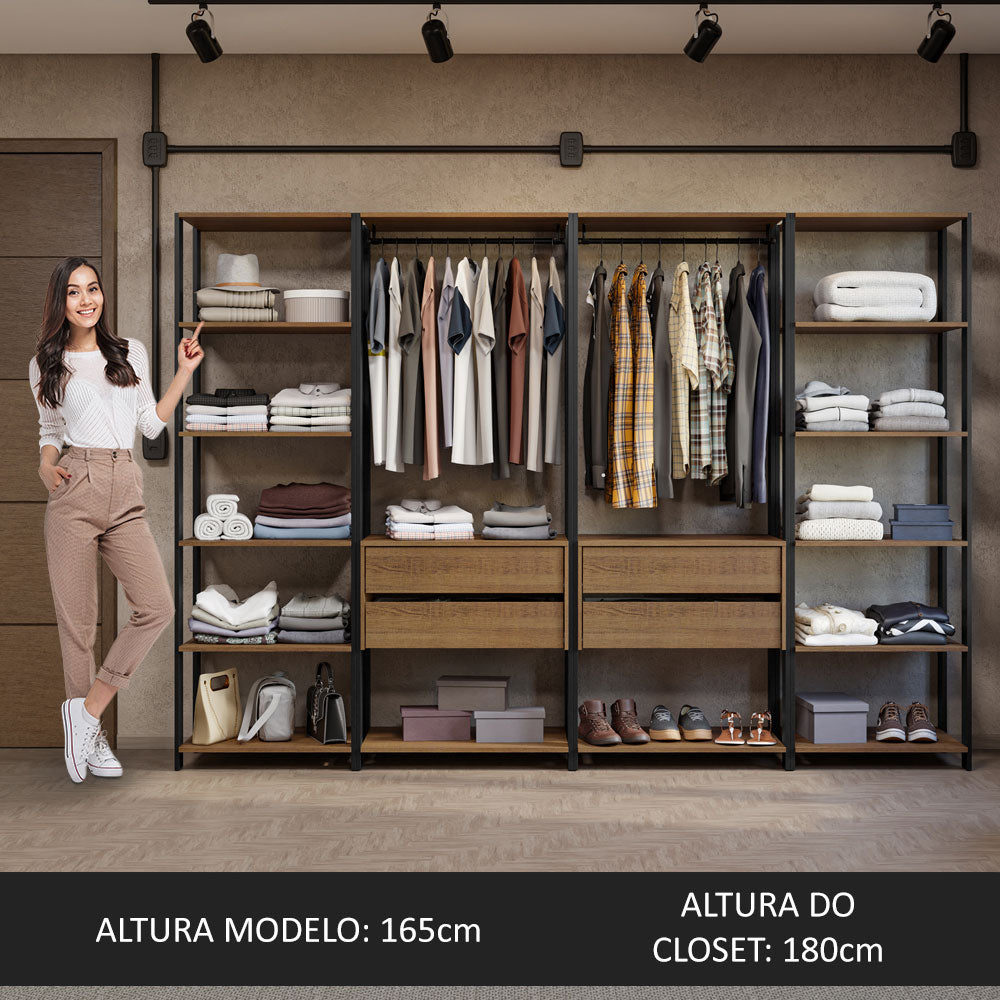 Closet Modulado Abierto Valencia 258 cm 01