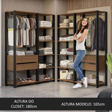 Closet Modulado Abierto Valencia 358 cm 04