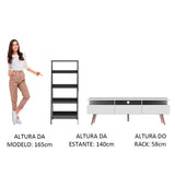 Centro de Entretenimiento para TV Londres + Mueble Estante Librero