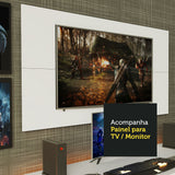Escritorio Gamer Moderno + Panel para TV Hasta 50 Pulgadas