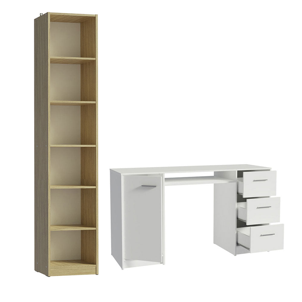 Escritorio de Oficina Alaska + Mueble Estante Librero
