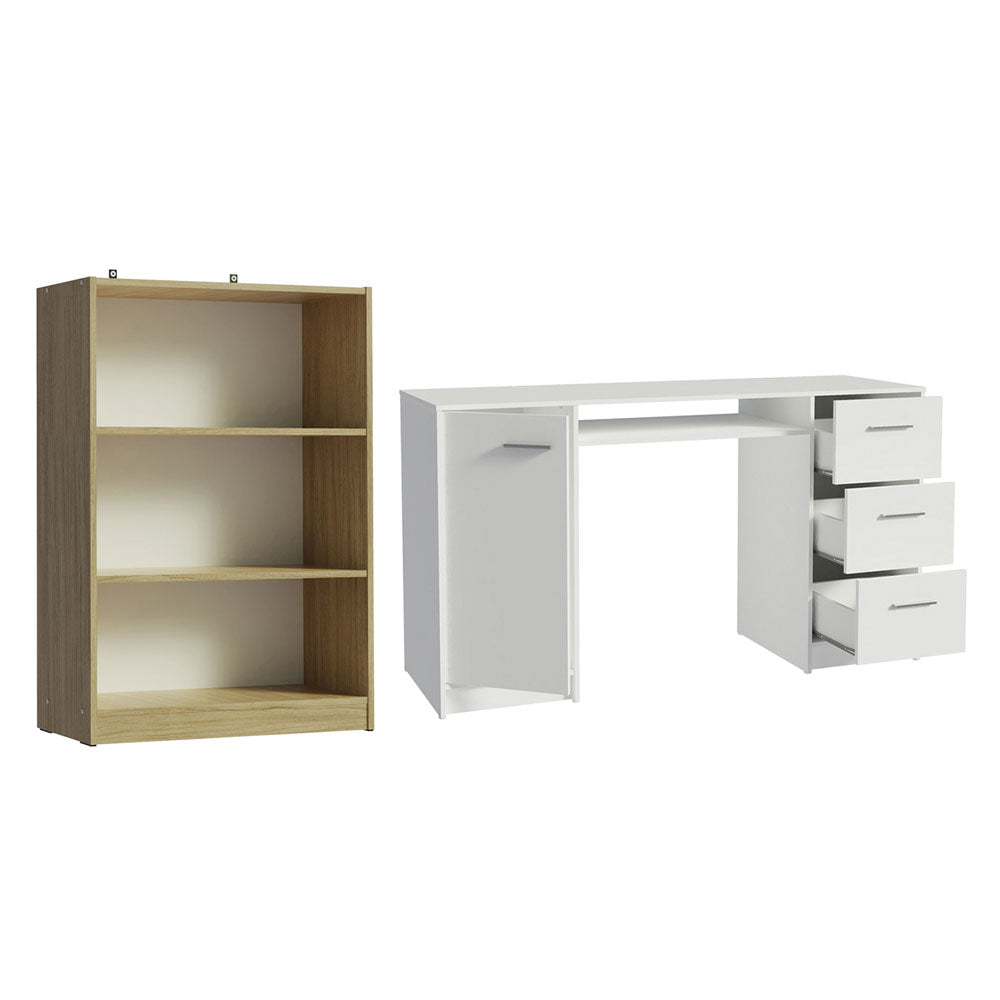 Escritorio de Oficina Alaska + Mueble Estante Librero