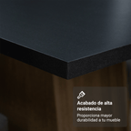 Juego de Comedor Havana con 4 Sillas Negro/Marrón