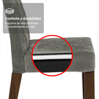 Juego de Comedor Livia con 4 Sillas Marrón/Gris/Plateado