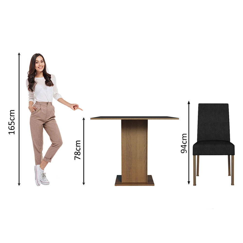 Juego de Comedor Karina con 4 Sillas Oxford