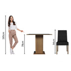 Juego de Comedor Karina con 4 Sillas Oxford