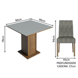 Juego de Comedor Karina con 4 Sillas