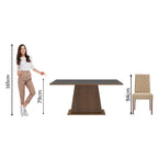 Juego de Comedor Ashley con 4 Sillas Marrón/Negro/Imperial