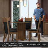 Juego de Comedor Claire con 4 Sillas