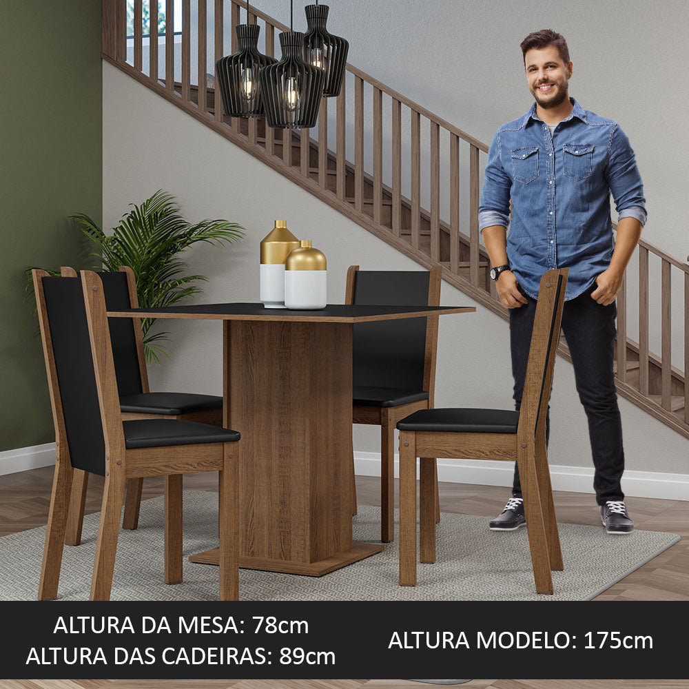Juego de Comedor Briana con 4 Sillas