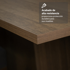 Juego de Comedor Madesa Sheila con 4 Sillas Marrón/Crema/Beige