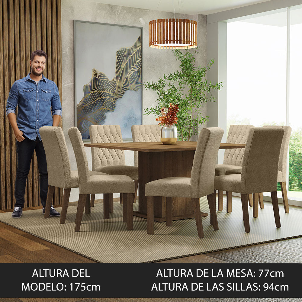 Juego de Comedor Leila con 8 Sillas