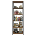 Estante Organizador Multiuso Madesa de 5 Repisas 59 cm Marrón/Negro
