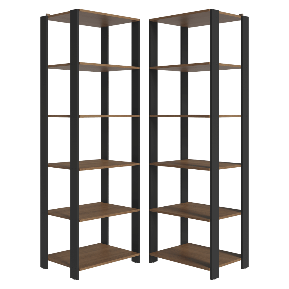 Estante Organizador Multiuso Madesa de 10 Repisas 118 cm Marrón/Negro