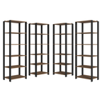 Estante Organizador Multiuso Madesa de 20 Repisas 236 cm Marrón/Negro
