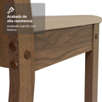 Juego de Comedor Clarice con 8 Sillas Marrón/Beige