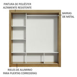 Closet Monaco 3 Puertas Corredizas 2 Espejos