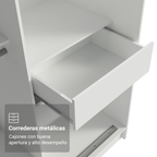 Clóset Tokio 2 Puertas Corredizas con Espejos Blanco 218 cm x 109 cm x 54 cm