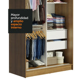 Closet Tokio 2 Puertas Corredizas 2 Cajones