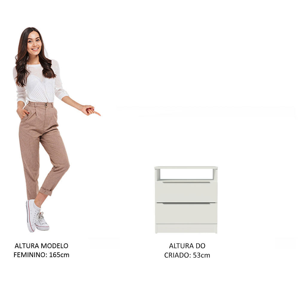 Mesa de Noche Madesa con 2 Cajones