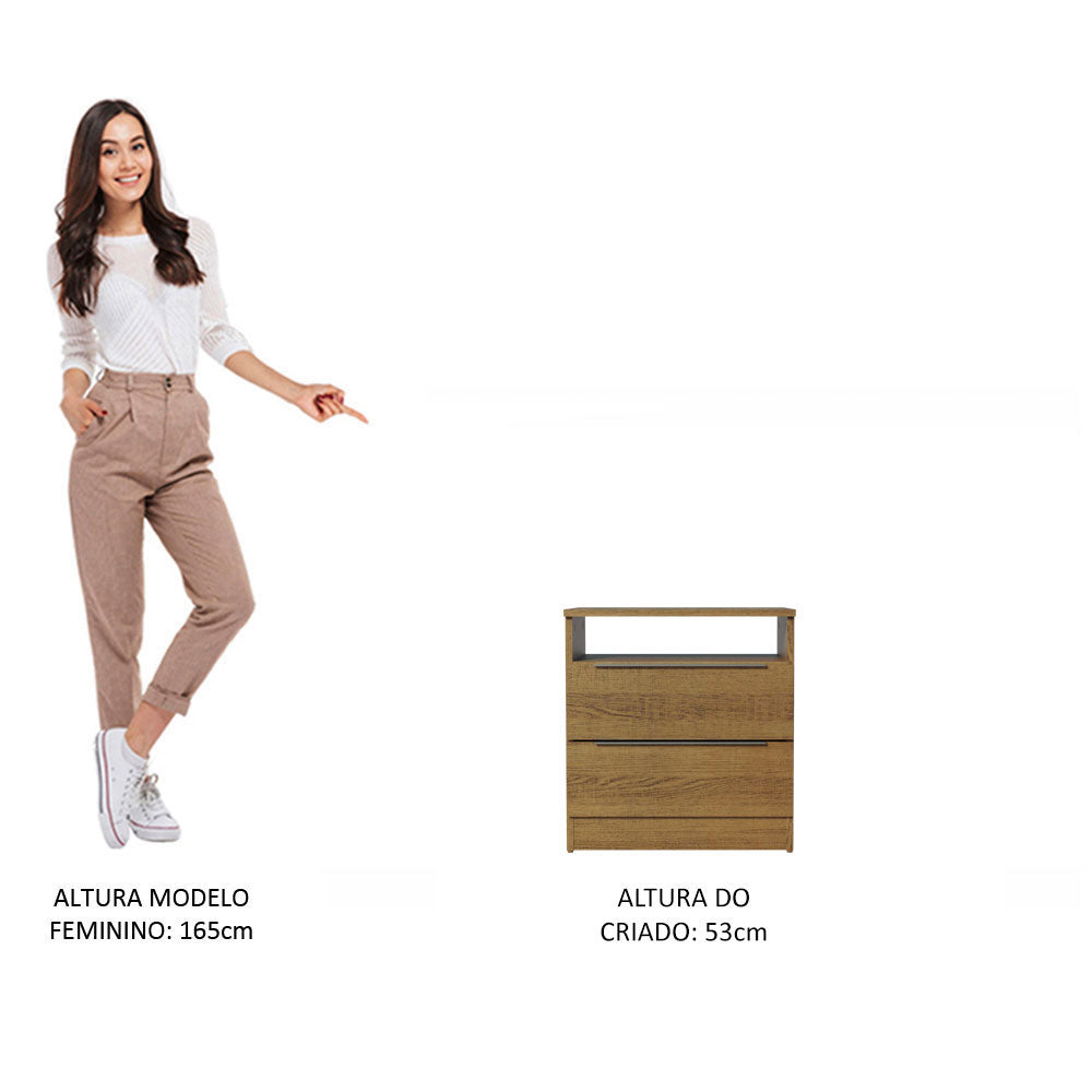 Mesa de Noche Madesa con 2 Cajones