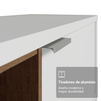 Centro de Entretenimiento Mesa para TV Metz Hasta 75 Pulgadas Blanco