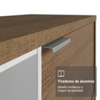 Centro de Entretenimiento Mesa para TV Metz 180 cm Hasta 75 Pulgadas Marrón/Blanco Madesa