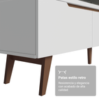 Centro de Entretenimiento Mesa para TV Reims Hasta 75 Pulgadas Blanco