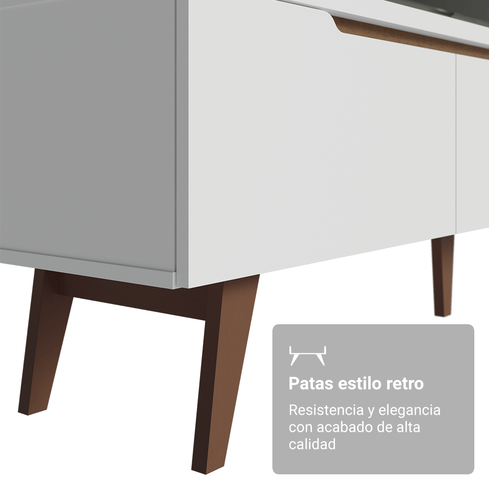 Centro de Entretenimiento Mesa para TV Doha Hasta 80 Pulgadas Blanco