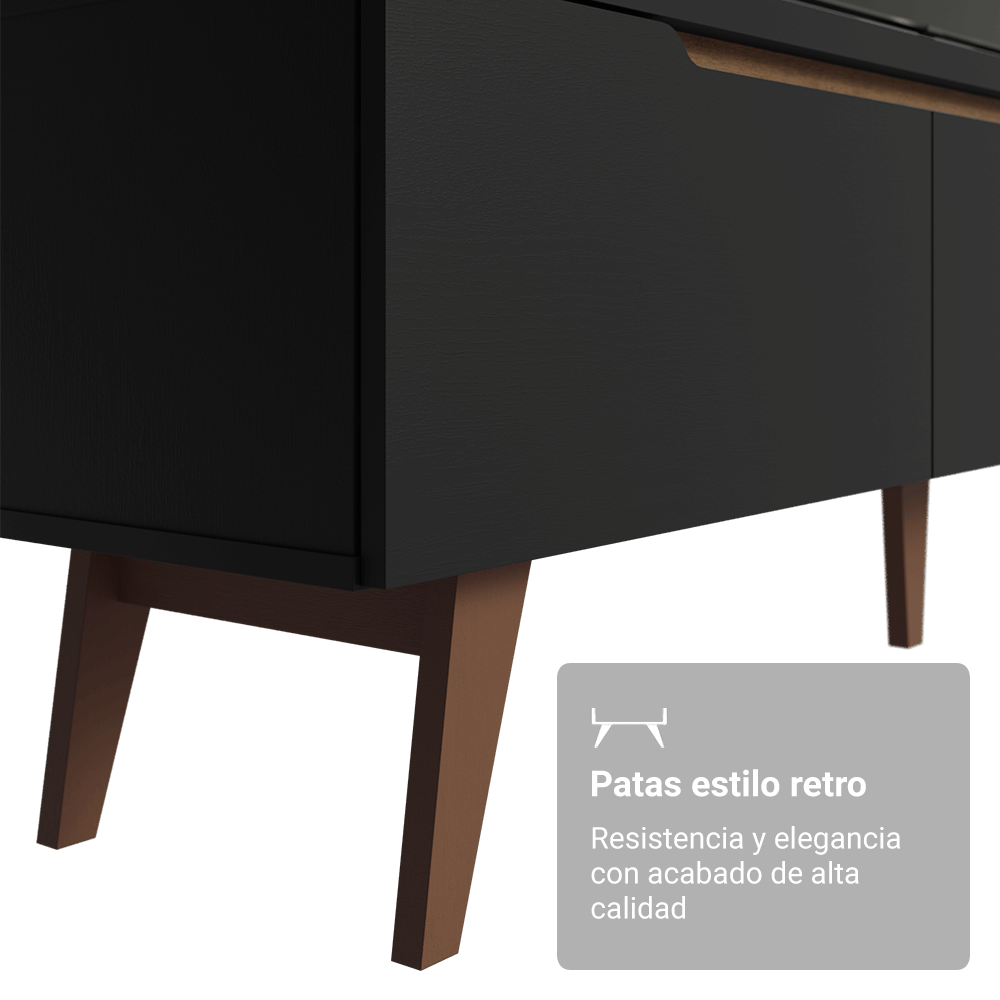 Centro de Entretenimiento Mesa para TV Doha Hasta 80 Pulgadas Negro