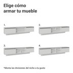Centro Entretenimiento para TV Suspenso Glamy Hasta 80 Plgds
