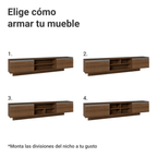 Centro Entretenimiento para TV Suspenso Glamy Hasta 80 Plgds