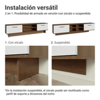 Centro de Entretenimiento Mesa para TV Agata Hasta 80 Pulgds
