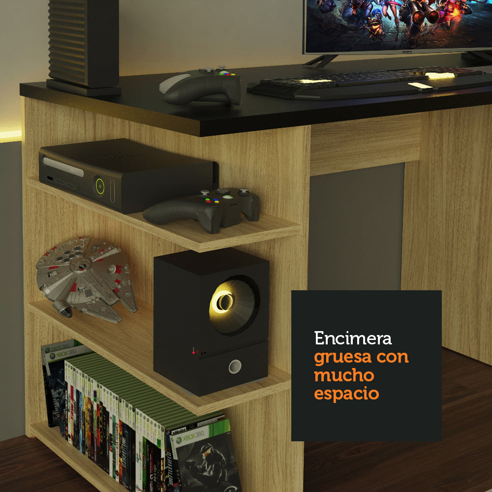 Escritorio Gamer Moderno para PC y Consola