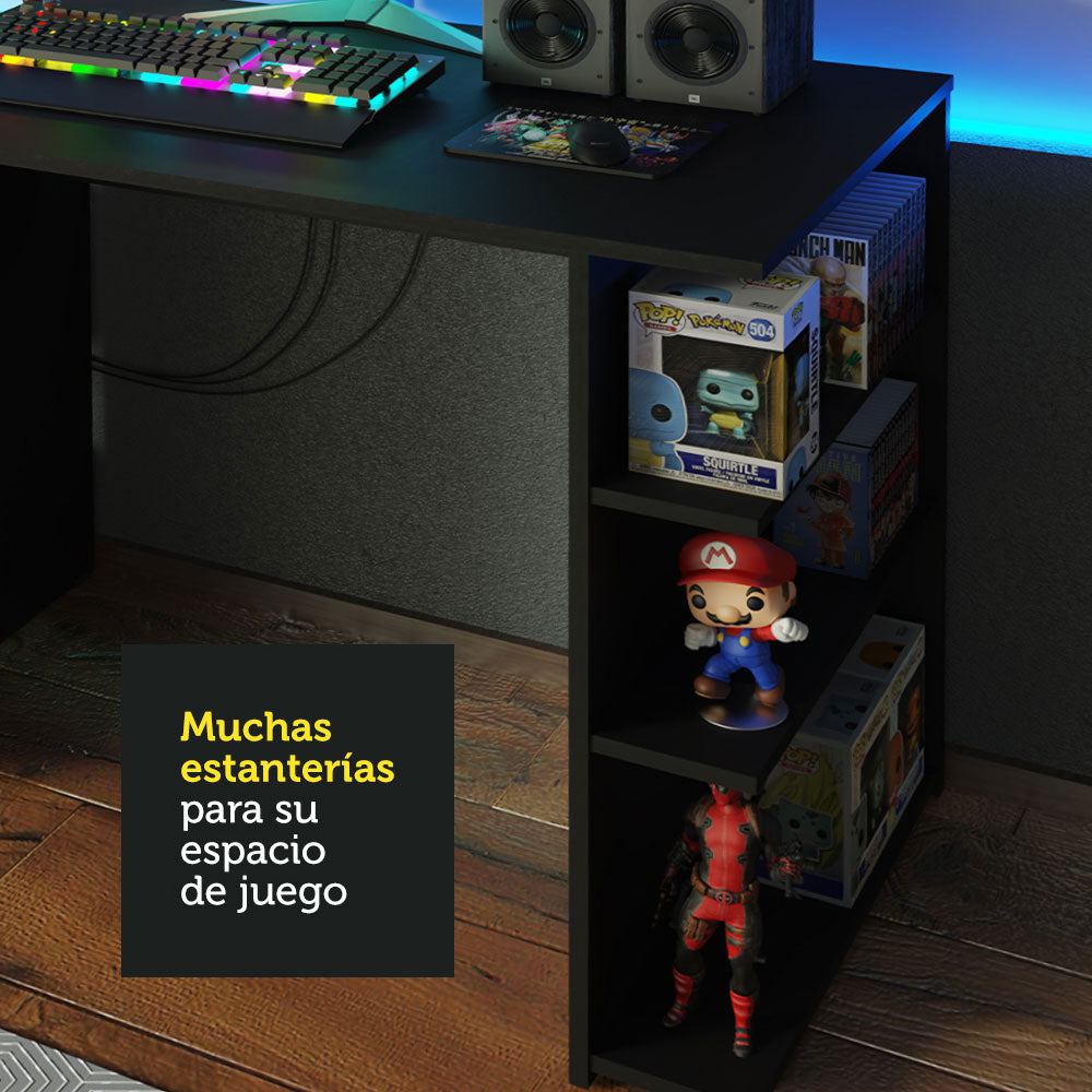 Escritorio Gamer Moderno para PC y Consola