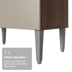 Mueble de Cocina Compacta Life 120 cm Marrón/Crema Madesa